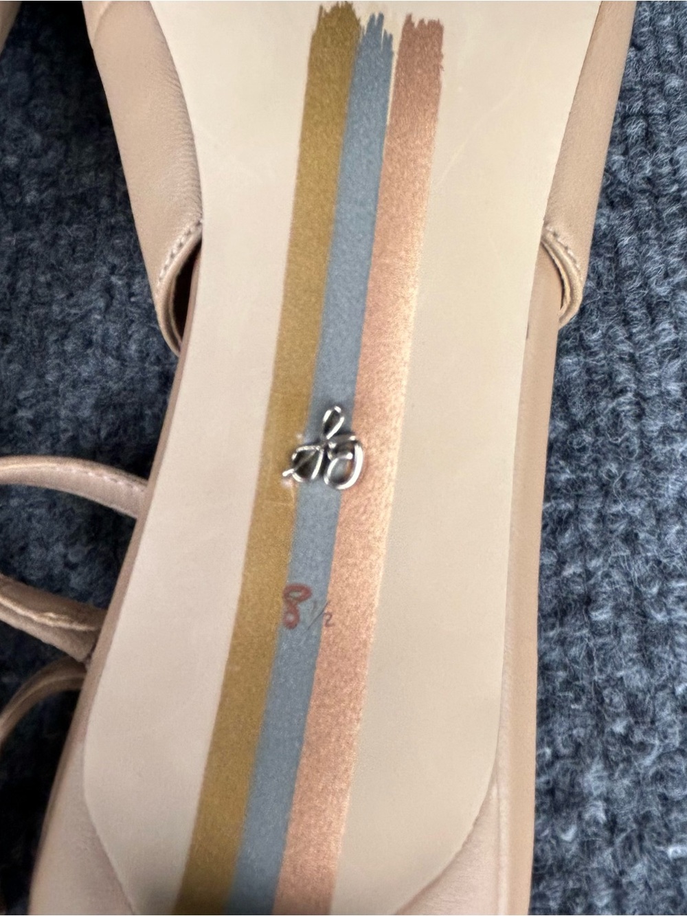Sam Edelman Bianka Slingback Pump Neutral Nude Leather 8.5 Wedding Formal Prom - Picture 11 of 14
